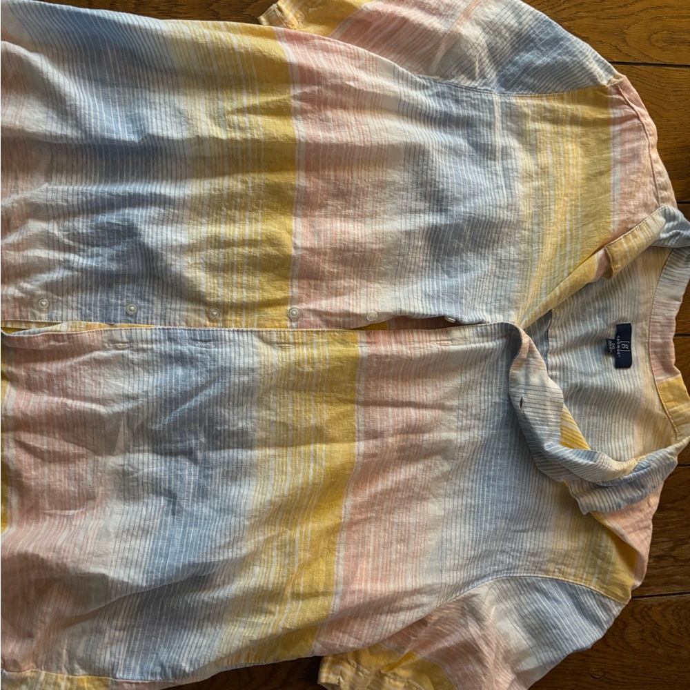 Striped Pastel Button-Up Shirt